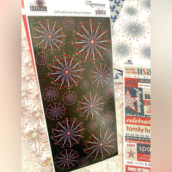 🇺🇸💥 REMINISCE “FREEDOM COLLECTION” STICKERS & SCRAPBOOK PAPER BUNDLE! - Picture 3 of 9